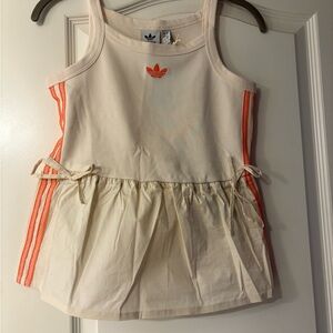 NWT Adidas Tank Top with Cream and Orange Accents